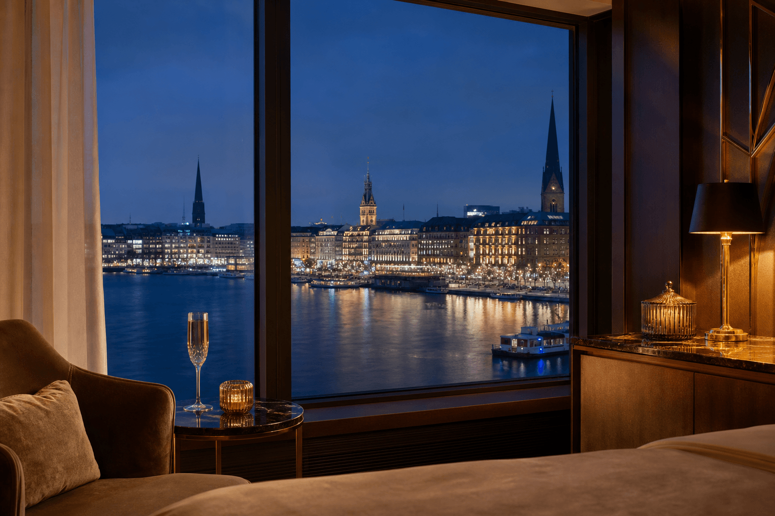Luxushotel an der Alster in Hamburg